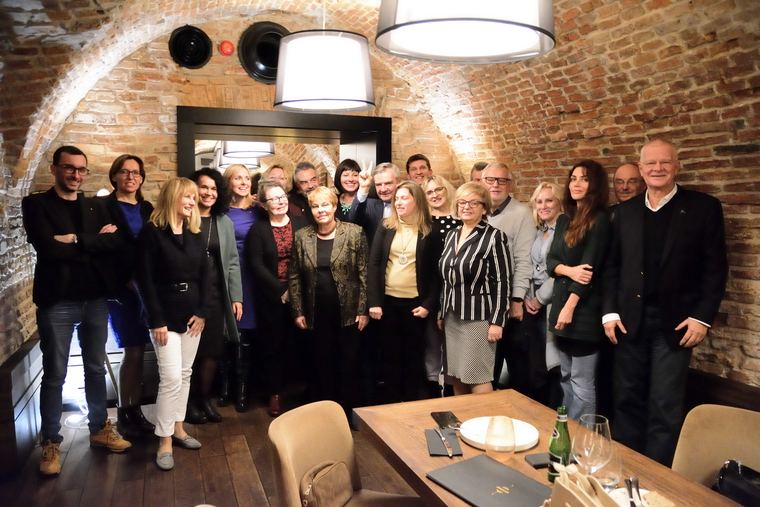 Jerzy Baczyński podczas spotkania w klubie Rotary Warszawa-Belweder